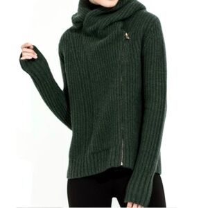 Kit and Ace 100%Cashmere Keton Cardigan Sweater wrap asymmetrical zip